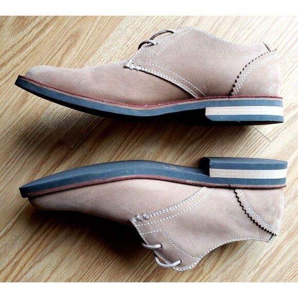 Original Penguin Men's WADE TAN Footwear 8.0 Genuine Leather Lace Up Soft Suede - Picture 4 of 16